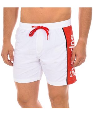 Supreme Mid-Length Boxer Swimsuit Cm-30056-Bp - White