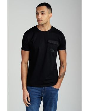 Foray Short Sleeve Cotton Crew Neck Pocket T-Shirt - Black