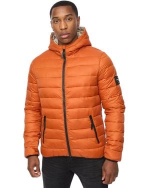 Crosshatch Gattering Mve Jacket (Burnt) Nylon - Orange