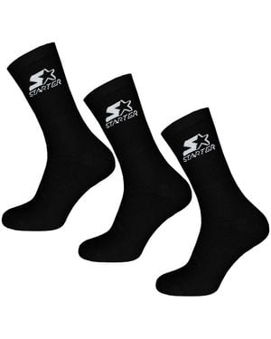 Starter 3-Pack Long Crew Socks - Black