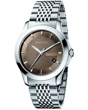 Gucci G-Timeless Watch Ya126406 With Dial And Bracelet Stainless Steel - Metallic