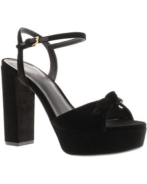 Ted Baker Sandals Kayvi Heels Platform Block Heeled Adjustable Textile - Black