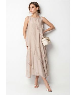 Bianco Lucci Midi Dress - Natural