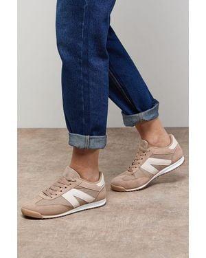 Oasis Jemima Faux Suede Mesh Lace Up Trainers - Blue