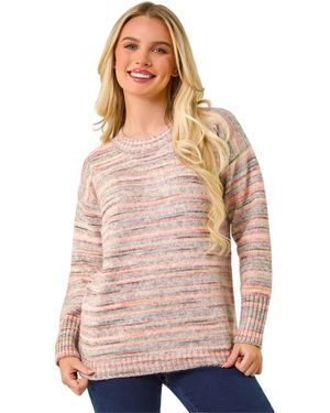 Roman Petite Space Dye Knitted Jumper - Pink