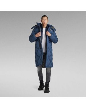 G-Star RAW G-Star Raw G- Whistler Xl Long Blanket Puffer Coat - Blue