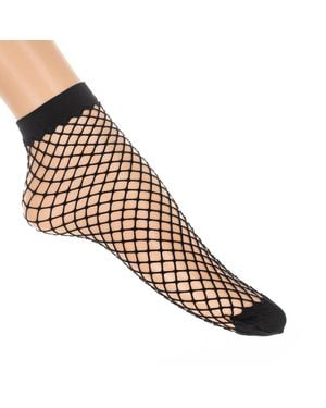 Jolie Folie Pack-2 Resistant Large Mesh Short Socks 0508-City - Black