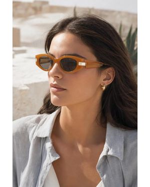 SVNX Oval Metal Detail Sunglasses - Black