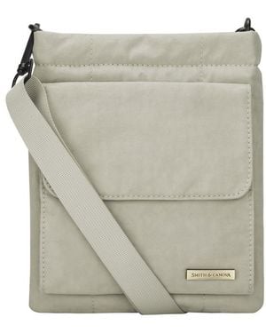 Smith & Canova Portrait Nylon Crossbody Bag - Grey