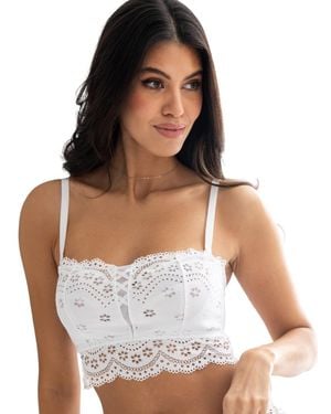 Pour Moi Swoon Longline Bra - White