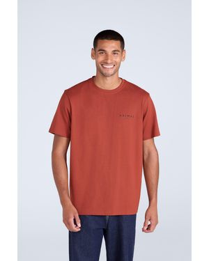 Mountain Warehouse 'Chase' T-Shirt Cotton Relaxed Fit Breathable Summer Tee - Red