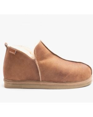 Shepherd Annie Sheepskin Slipper Boots Cognac - Brown