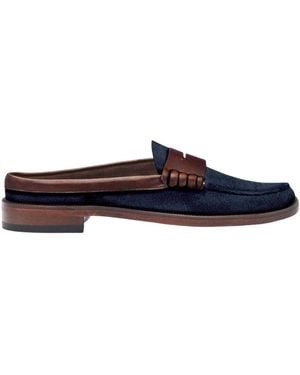 Sebago Ladies Dan Suede Loafers (Mood/Dark) - Blue