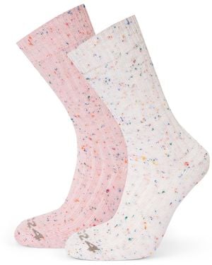 TOG24 Opora 2Pack Trek Socks Faded/Vanilla - Pink