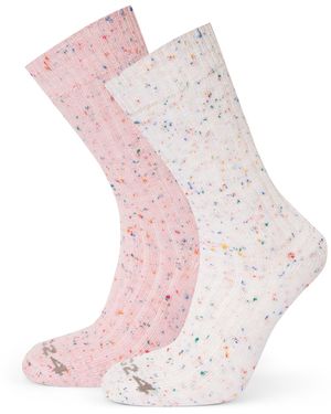 TOG24 Opora 2Pack Trek Socks Faded/Vanilla - Pink