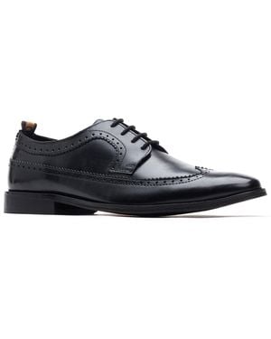 Base London Havisham Leather Brogues Shoes - Black