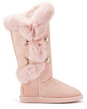 Australia Luxe Nordic Tall Rose Knee-High Boots - Pink