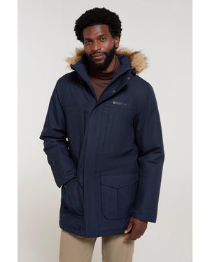 Mountain Warehouse 'Gorge' Long Jacket Waterproof Breathable Warm Comfy Coat - Blue