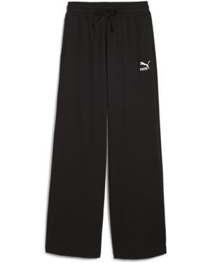 PUMA Classics Ribbed Relaxed Trousers - Black