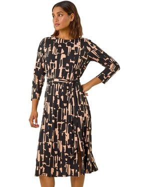 sachin and babi light blue dress Roman Black White Checked Tie Up Dress Size 14 Smart Casual Summer Work  Stylish