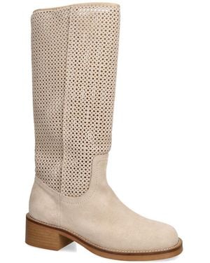 Steve Madden Suede Riggs Boots - Natural