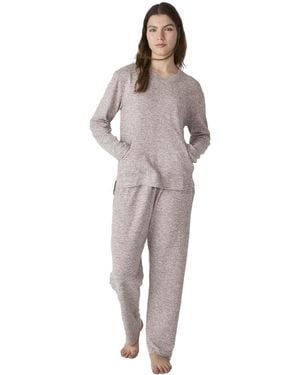 J&j Brothers Jjb5 Soft Knit Long Sleeve Pyjamas - Grey