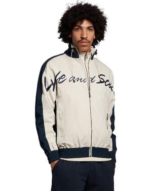 Lyle & Scott Sportjas Met Panelen (wit)