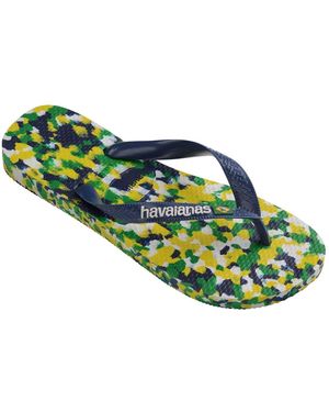 Havaianas Brasil Camo Patterned Flip Flops - Green