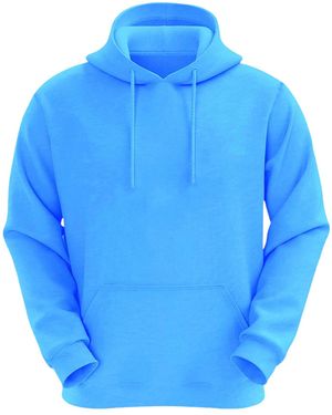 VR2 Denim Plain Hoodie Long Sleeve Pullover - Blue