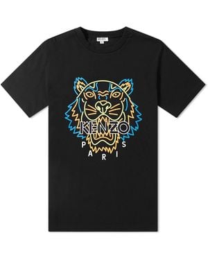 KENZO 'Neon Tiger Face' T-Shirt Cotton - Black