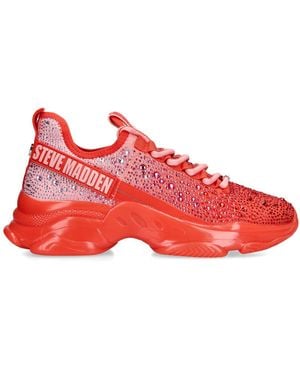 Steve Madden Mistica Trainers Fabric - Red