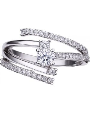 Diamonfire 6119251082160 Ladies Ring Sterling - Metallic