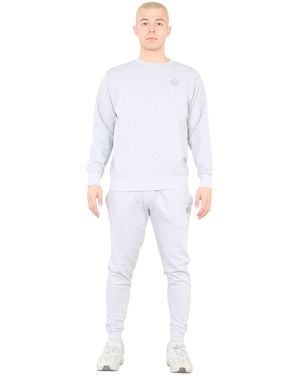 MYT Crew Neck Embroidery Logo Tracksuit - White