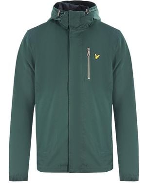 Lyle & Scott Hooded Curved Hem Jacket Cotton - Green