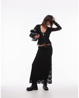 Résumé Low Rise Midi Relaxed Skirt - Black
