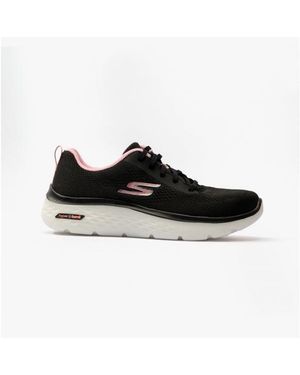 Skechers Go Walk Hyper Burst Ladies Lace-Up Trainers - Black