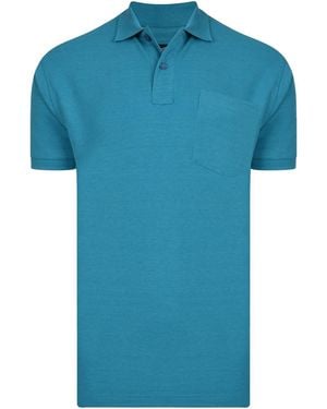 KAM Jeanswear Kam Polo Shirts Short Sleeve Plus Size - Blue