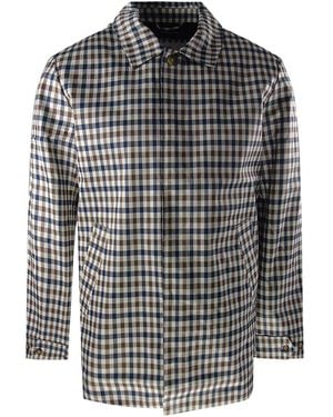 Aquascutum Active Iconic Caban Club Check Jacket - Black