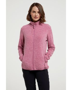 Mountain Warehouse 'Snowdon' Fleece Jacket Full Zip Quick Dry Jumper - Pink