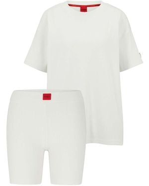 HUGO Niana Pyjama Shorts Set - White