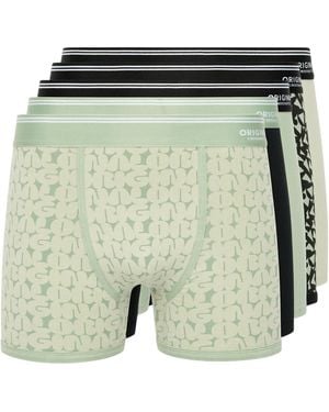 Crosshatch Dringal Boxer Shorts (Pack Of 5) - Green