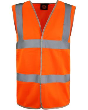 Dickies Hi-Vis Highway Safety Reflective Vest - Orange