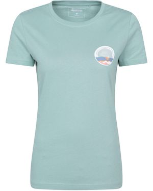 Mountain Warehouse Regional Cornwall Graphic Tee Breathable Casual Everyday T-Shirt Cotton - Green