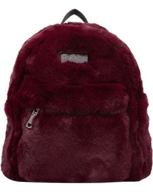 Claudia Canova Anii Xs Faux Fur Backpack - Red