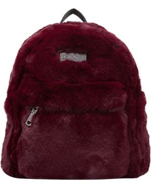 Claudia Canova Anii Xs Faux Fur Backpack - Red