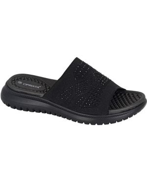 Cipriata Eliana Mules Sandals Textile - Black
