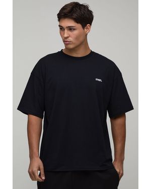 BoohooMAN Oversized Dot Embroidered T-Shirt - Blue