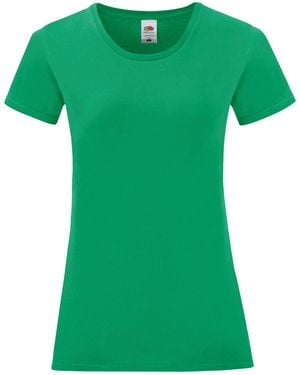 Fruit Of The Loom Ladies Iconic T-Shirt (Kelly) - Green
