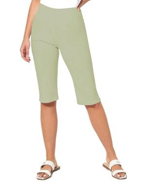 Roman Stretch Knee Length Shorts - Green