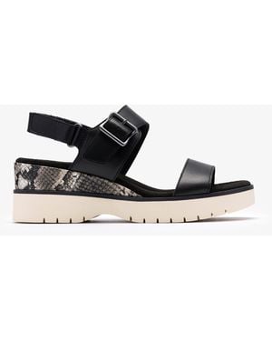 Clarks Diaz Rose Combi Sandals - Black
